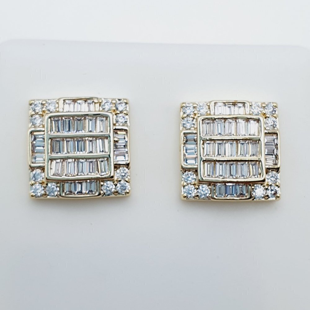 14K Gold Plated Cubic Zircon Earrings, EVBRS575